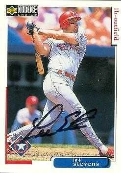 Lee Stevens autographed Baseball Card (Texas Rangers) 1998 Upper Deck #519 - Image 1 of 1