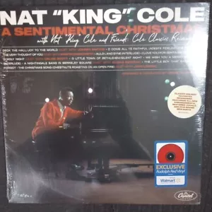 Nat King Cole A Sentimental Christmas Rudolph Red Vinyl LP 33 RPM RECORD Exclusv - Picture 1 of 9