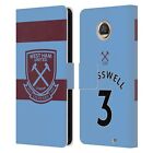 WEST HAM UNITED FC 2021/22 PLAYERS AWAY KIT LEATHER BOOK CASE FOR MOTOROLA