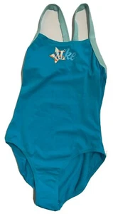 Nike Girls 1-Pice Racerback Swimsuit Girls Size 16, Aqua NEW - Picture 1 of 6