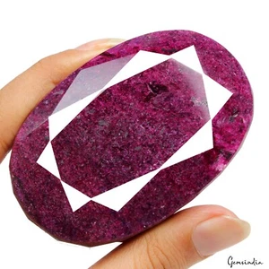 1400 kt natürlicher rosa roter Rubin oval facettierte Erde abgebaut lose Madagaskar Edelstein - Bild 1 von 6