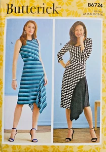 BUTTERICK B6724 SIZES 6-14 DRESS UNCUT/FF - Picture 1 of 3
