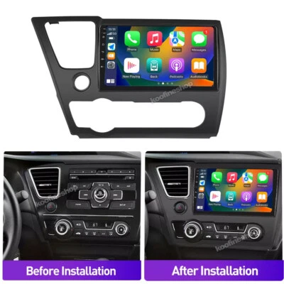 Android 13.0 Apple Carplay автомобильное радио стерео GPS 4 + 64GB для Honda Civic 2013-2015 - Изображение 1 из 4