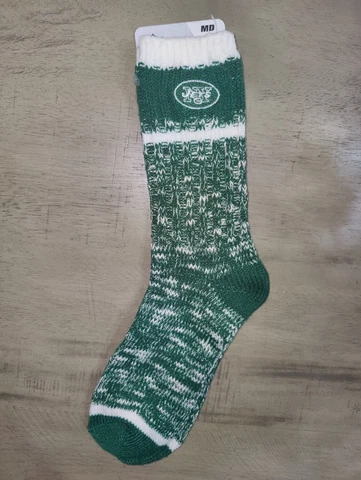 New York Jets Mens Green Alpine NFL Team Crew Socks Medium Cover