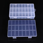 Clear Jewelry Box 24 Grids Plastic Bead Storage Container Earrings Organizer