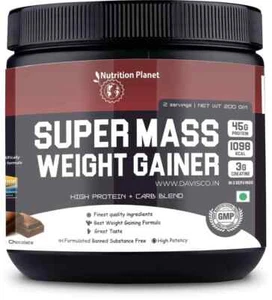 Nutrition Planet Super Mass Weight Gainer Powder with Vitamins & Minerals 200Gm - Picture 1 of 7