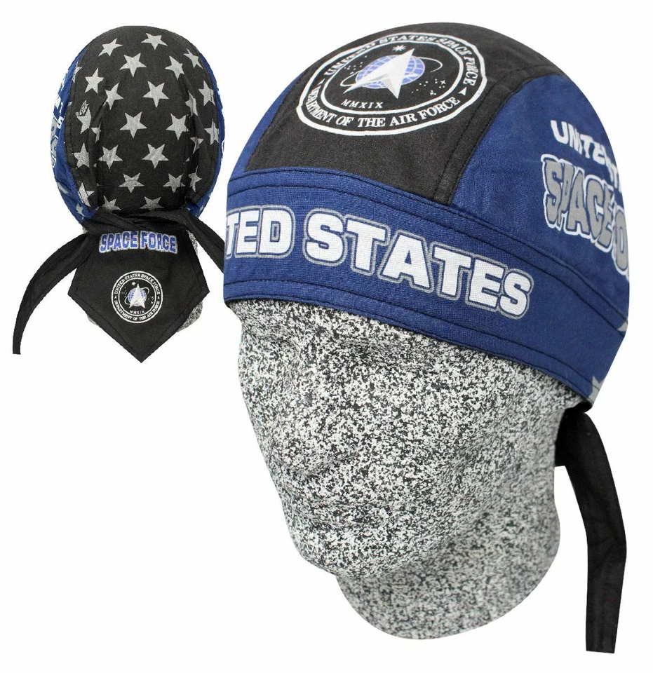 United States US Space Force Doo Rag Headwrap Skull Cap Military Durag Sweatband - Image 1 of 1