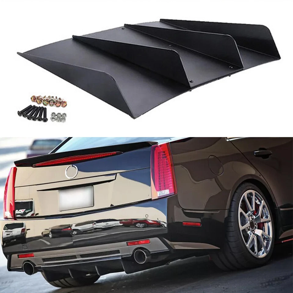 For Cadillac CTS STS DTS Rear Bumper Lip Diffuser Shark 4-Fin Spoiler Splitter Foto 1 de 4