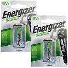 Energizer Power Plus Pp3 6lr61 9v 175 Mah Rechargeable Batteries X 2