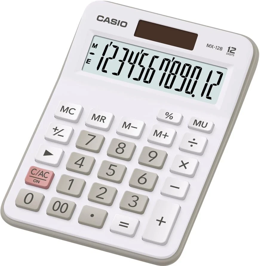 New Casio MX-12 Desk Calculator 12-digit Display  FREE ONE DAY POSTAGE ACROSS UK - Image 1 of 4