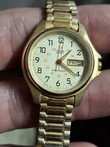 Citizen Gold Tone Ladies Quartz Vintage 1980s Watch - Picture 1 of 11