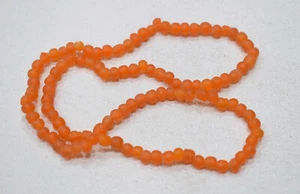 Beads Small Frosted Orange Glass Beads 4-5mm - Picture 1 of 1