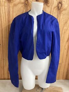 Antique Ihling Bros Everard Co Michigan Cropped Costume Jacket Blue One Size