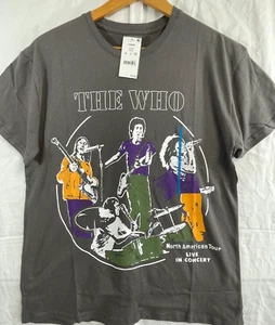 The Who North American Tour Short Sleeve T Shirt Gray Sz Large NWT New - Picture 1 of 5