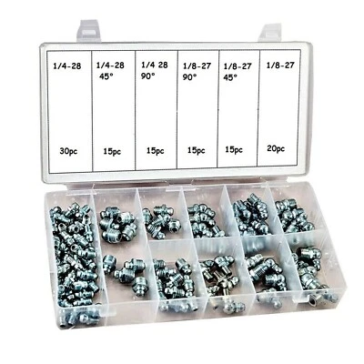 SET 110PZ INNESTI INGRASSATORI TESTINE ANGOLARI DIRITTA 6 MISURE DIVERSE: 80766