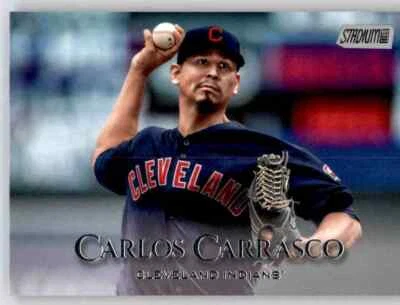2019 Stadium Club Carlos Carrasco Base Card MLB PWE Indians #37 - Image 1 of 2