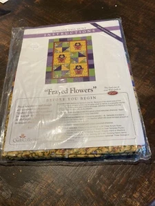 The Quilt Collection - Quilt Kit - Frayed Flowers 25x35 - Picture 1 of 7