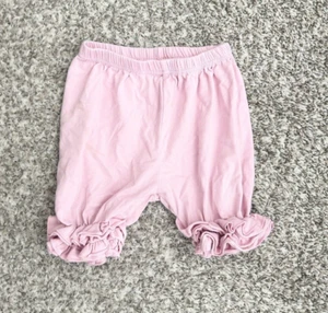 🩷 GIRL'S PINK COTTON RUFFLED BLOOMERS SIZE LARGE K227 - Picture 1 of 14