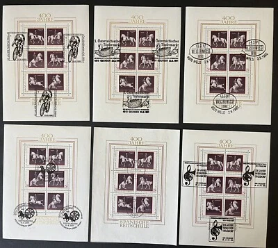 Austria  1972 - 400 Years of the Spanish Riding School - Mini Sheet Collection - Image 1 of 4