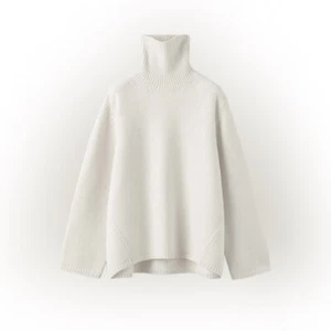 Maglione Toteme lana media cashmere maglia spessa oversize collo alto silenzioso lusso - Foto 1 di 12
