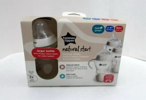 Tommee Tippee Anti-Colic 6M+ Baby 11 Oz Thicker Feed Baby Bottle Set of 3 READ - Picture 1 of 2