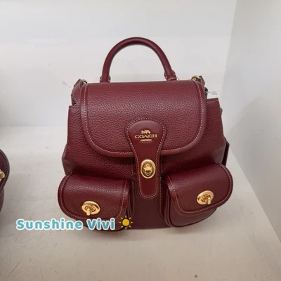 Новый с Ярлыками тренер Hadley рюкзак CBH09 изысканный галечный кожзаменитель темное вино - Изображение 1 из 4