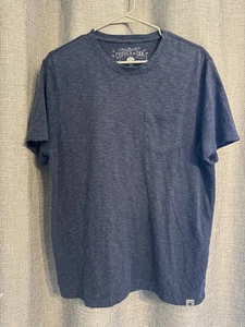 Copper & Oak Supply Company Dark Blue Heather V-Neck Cotton T-Shirt Size Medium - Picture 1 of 4