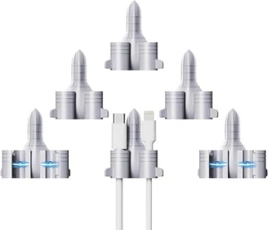 6 Pack Plane Cord Organizer,Cable Holder Clips,cable Silver  - Picture 1 of 6
