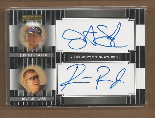 2008 Razor Signature Series Dual Black #DS08 Justin Smoak/Robbie Ross Auto /25  - Image 1 of 1