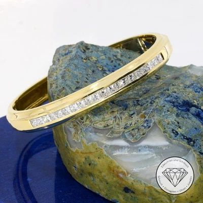 Wert 14.250,- Princess Cut Diamant Armreif 2,60 Carat 750 / 18 Karat Gold xxyy - Bild 1 von 4