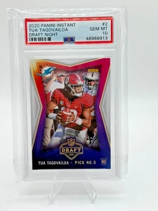 2020 Panini Instant Draft Night #2 Tua Tagovailoa Rookie RC Miami Dolphins 🐬 - Bild 1 von 2