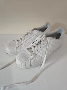 Adidas Superstar Triple White Trainers Size Uk 7 - Picture 1 of 7