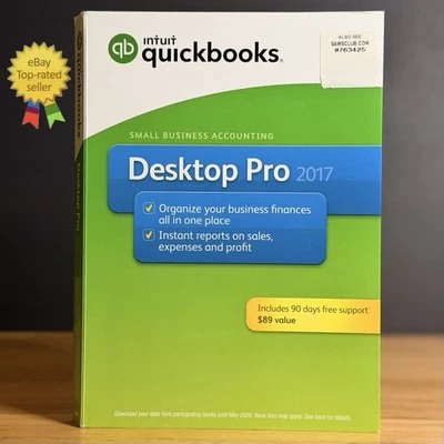 QUICKBOOKS Desktop Pro 2017 Windows 10 & 11 US Version Full Retail - TESTED - Image 1 of 4