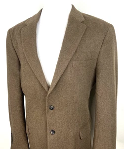 Jos A Bank Travelers Mens 46L Camel Hair Brown Two Button Sport Coat Blazer - Picture 1 of 12