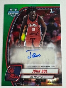 2024-25 Bowman U Chrome John Bol Auto 1st Green Refractor #/99 - Picture 1 of 2