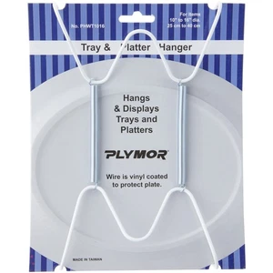 Plymor White Vinyl Finish Wall Mountable Tray Hanger (For Trays 10" - 16") - Picture 1 of 1