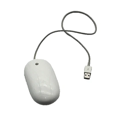 Genuine Apple Mighty Mouse Wired USB White Model A1152 Tested - Image 1 of 4