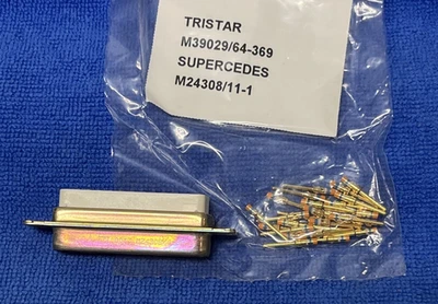 ITT ~ M24308/4-3F ~ VINTAGE CONNECTOR,RECEPTACLE,ELECTRICAL WITH CONTACTS - Image 1 of 2