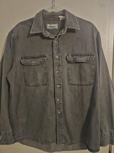 Vintage Roebucks Denim Mens Large ? Black Denim 1980s. - Picture 1 of 12