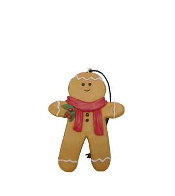 Pequeño adorno de pan de jengibre con bufanda roja y acebo - Nuevo por Blossom Bucket #52063 Foto 1 de 4