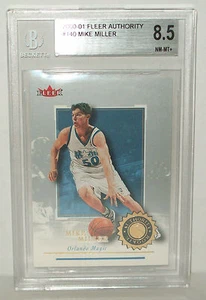 2000-01 Fleer Authority #140 Mike Miller RC 512/650 Grade BGS 8.5 NM-MT+ - Picture 1 of 2