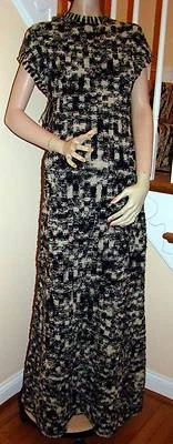 CHANEL Nuevo con Etiquetas 11A Negro/Blanco Tweed Suéter Vestido 40 Foto 1 de 4