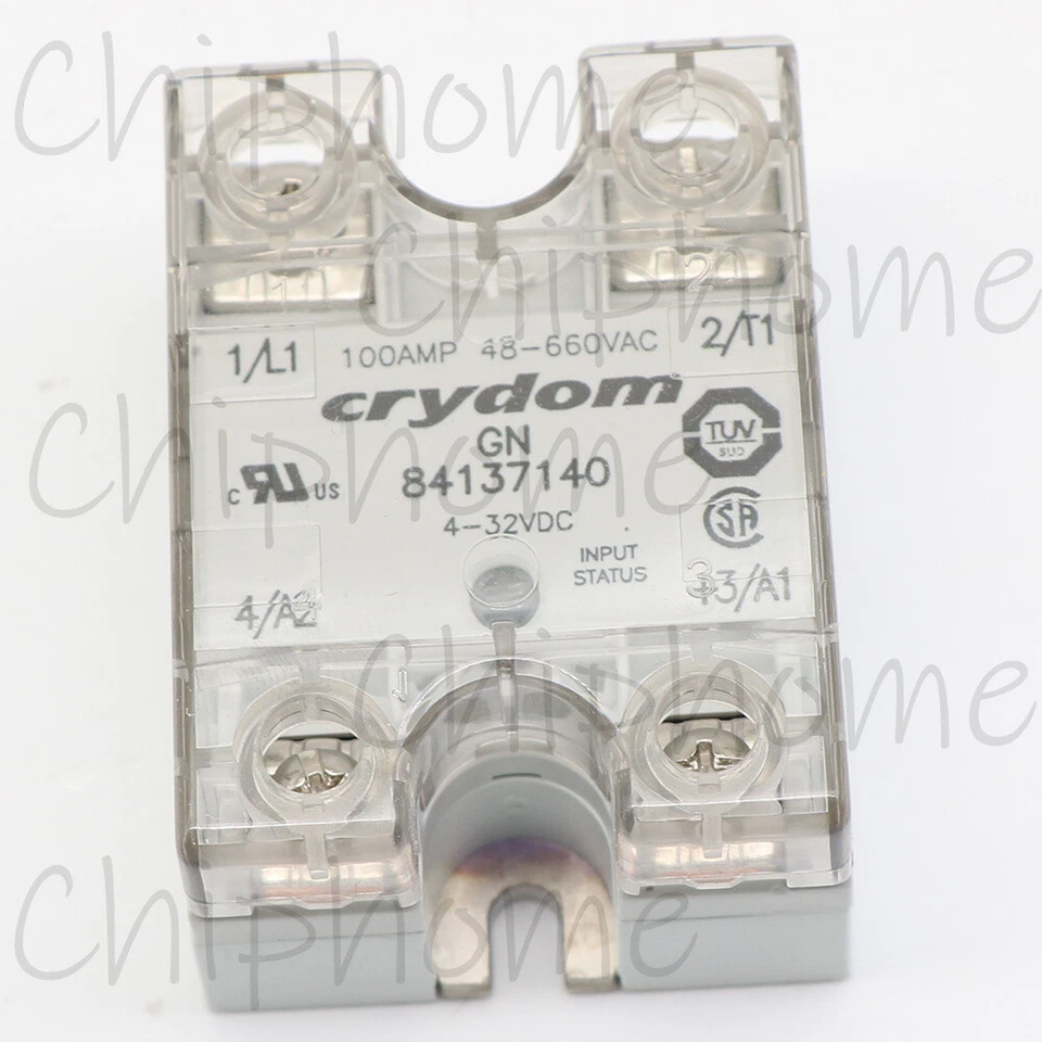 Crouzet 84137140 Relay Module 100amp 48-660vac 4-32vdc