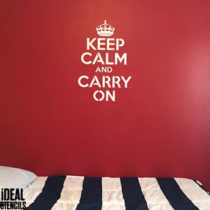 Keep Calm & Carry On Plantilla Reutilizable Artesanía Pintura Pared Interior - Imagen 1 de 6