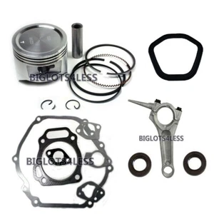 HONDA GX390 13HP PISTON RINGS CONNECTING ROD W/ SEALS GASKETS ENGINE REBUILD KIT - Picture 1 of 4