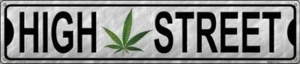 High Street Metal Novelty Street Sign 18X4 Inches - Picture 1 of 2