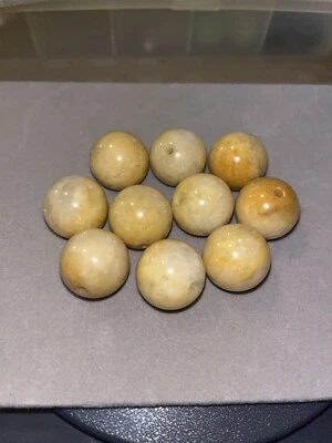 Винтажные неиспользованные персиковые авантюриновые бусины 10 штук 11 г и 20 мм каждая - Изображение 1 из 4