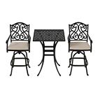 Clihome Cast Aluminum Patio Dining Set With Cushions