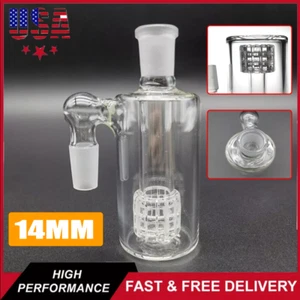 14mm Ash Catcher 90 Degree Glass Water Bong 90 °Thick Pyrex Glass Bubbler A+ - Picture 1 of 7