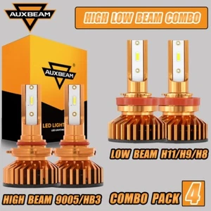 9005+H11 Auxbeam LED Headlight Bulbs Light Lamp Kit For Toyota 4Runner 2006-2019 - Picture 1 of 12